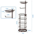 thumbnail image 2 of Auledio Metal Toilet Paper Holder Free Standing Organizer with Shelf for Bathroom, Bronze, 2 of 7