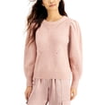 thumbnail image 1 of I.N.C Womens Volume-Sleeve Pullover Sweater, Pink, X-Small, 1 of 1