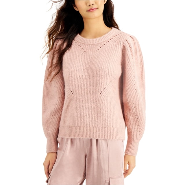 INC Chandail à Col Rond à Manches Volumineuses pour Femmes, Rose, Grand