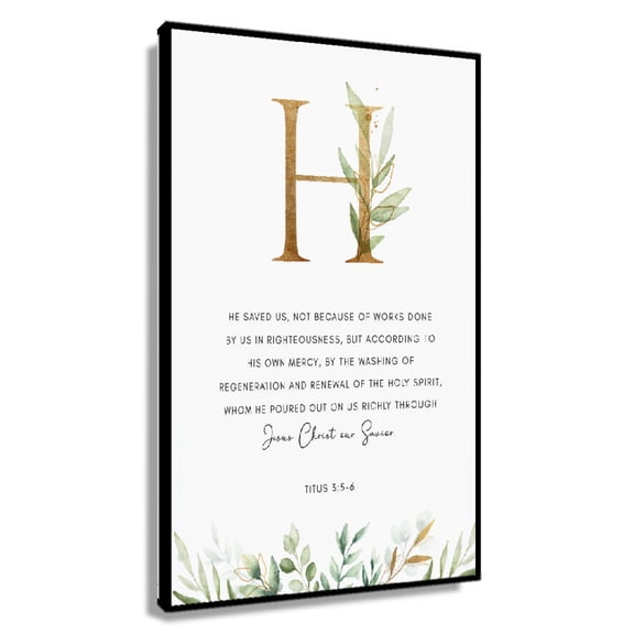 Titus 3 5-6 He Saved Us Scripture Wall Art, Printable Wall Art, Bible Verse Print Christian Gift Poster Canvas Pictures Wall Decorative Room