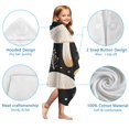 thumbnail image 7 of Colorful Mushroom Plant Black Pattern Hooded Bath Towel，50"x30" for Ages 3 To 12 Kids, Quick Dry Lightweight Soft Microfiber Hood Beach Towel Cover Up for Kids, 7 of 7