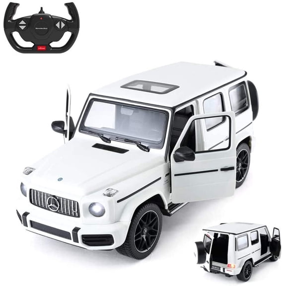 Rastar Mercedes- AMG G63 Radio Control Cars with LED Lights, White, 2.64 lbs