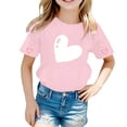 thumbnail image 3 of Gzbliryd Girls Graphic T Shirts Short Sleeve Summer Blouse Cute Casual Tops for Girls Summer Clothes for Teens (Pink,2-3 Years), 3 of 3