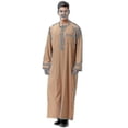 thumbnail image 2 of Men Mu Saudi Robe Kaftan Dubai Tunic Long Top Blouse Thobe Clothes, 2 of 3