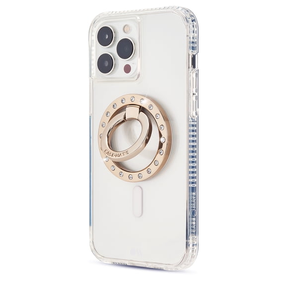 Case-Mate Magnetic Phone Ring Holder / Stand [MagSafe Compatible] for iPhone 14 13 12 Pro Max - Champagne Crystal