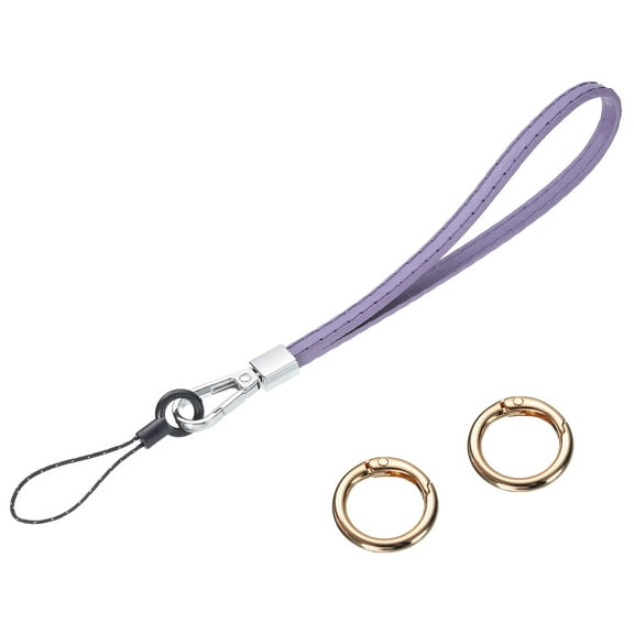 Uxcell Leather Wristlet Strap Wrist Lanyard Straps for Clutch Cellphone Keychain Wallet Purse, Light Purple