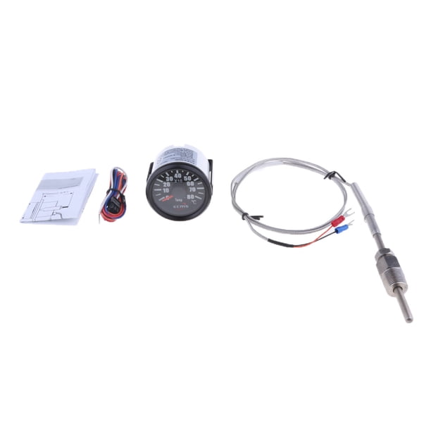 Indicador De Temperatura Gases De Coche 52 Mm Gas De 1/16 Pulgadas O 52 Mm De Diámetro - negro Yotijar Medidor de temperatura del gas de escape
