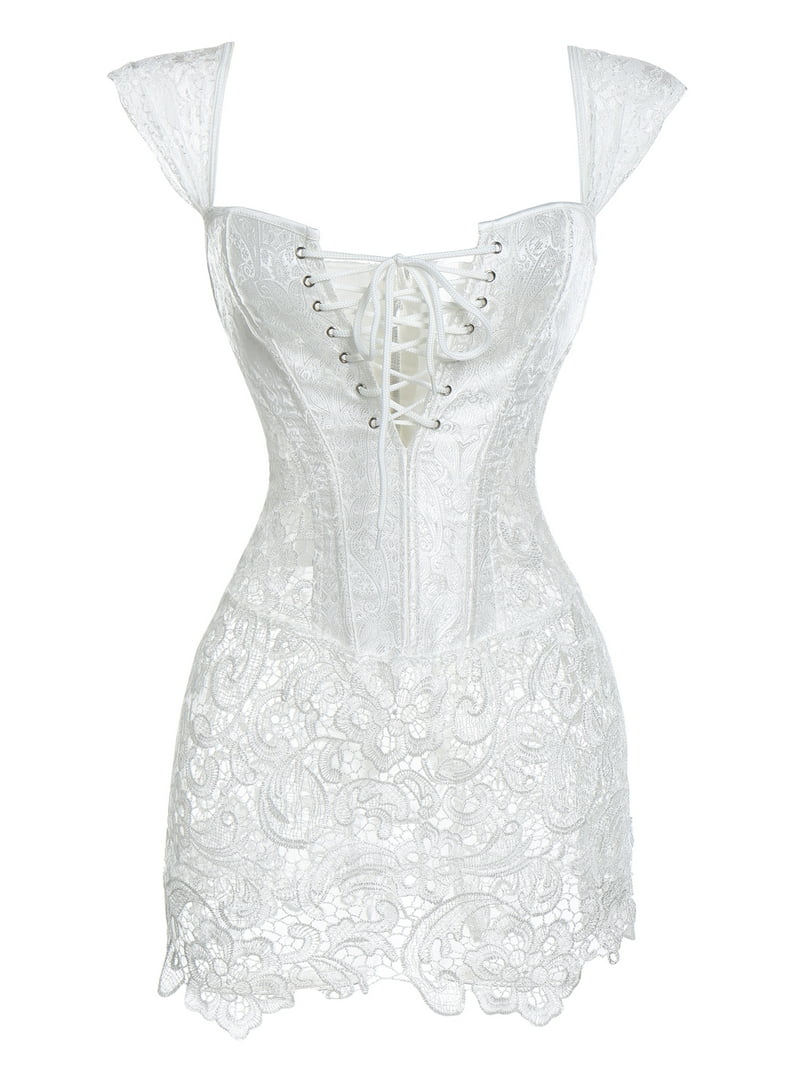 theredthread S burlesque corset ホワイト THEREDTHREAD】S burlesque corset