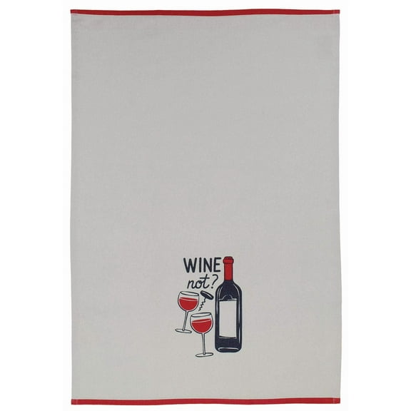 MU Kitchen Designer Print Kitchen Towel, Wine Not
