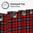 thumbnail image 6 of Tchckioa Christmas Red Grid Blackout Curtains for Bedroom,2 Panels Privacy Protection Grommet Drapes,42x63 Inch, 6 of 7