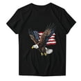 thumbnail image 4 of SELONE Fourth of July Print Womens Dress Shirts Independence Tops Crewneck Short Sleeve Clothes Patriotic Graphic Wear, 4 of 4