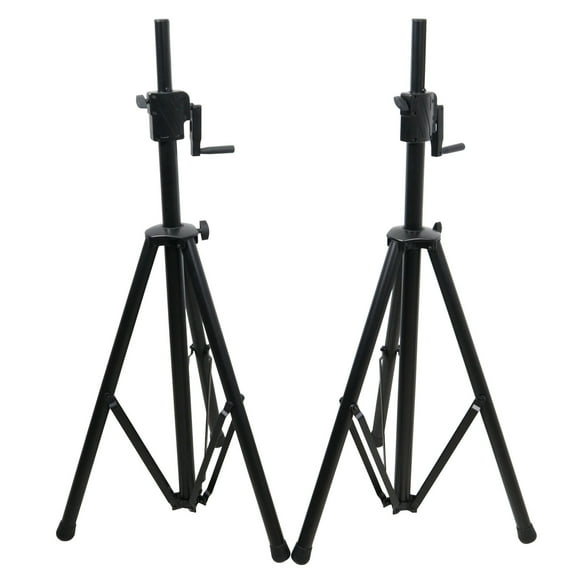 ProX T-SS21CX2 PKG Set of 2 Black 6 Ft Telescoping Crank Up Speaker Stands w/Bag