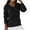 Black-camisetas para mujer de algodon, variant on Trendy Cable Knit Sweaters for Women Solid Waffle Long Sleeve Pullover Sweater Casual V Neck Slim Fit Sweater Tops