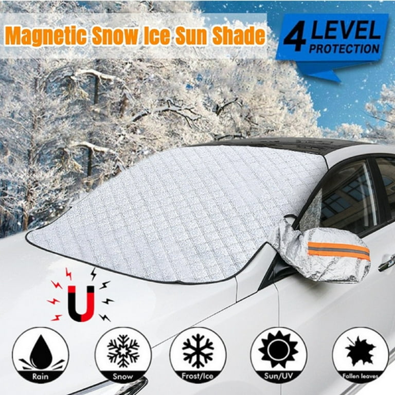  BDK Windshield Cover for Ice Snow and Hail Protection -  Waterproof Magnetic Guard for Winter, Freeze Protector for Auto Truck Van  and SUV, Black, 78 x 43 in : Automotive