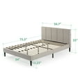 thumbnail image 2 of Zinus Maddon 35" Upholstered Platform Bed with USB Ports, Beige, Full, 2 of 10