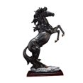 thumbnail image 4 of GUOOL Statue de Cheval Debout Grande Statue de Cheval en Résine Sculpture Décorative Table Animal Noir, 4 of 9