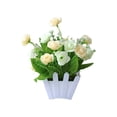 thumbnail image 2 of Arreglo floral artificial de plástico para interiores con pequeñas plantas en maceta, múltiples colores, decorativo para hogar, oficina y escritorio., 2 of 6