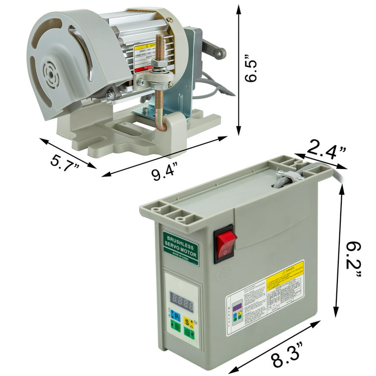 Techtongda Split Sewing Machine Permanent Magnet Servo Brushless Motor Power Saving Mute, Size: 12.6, White 053013