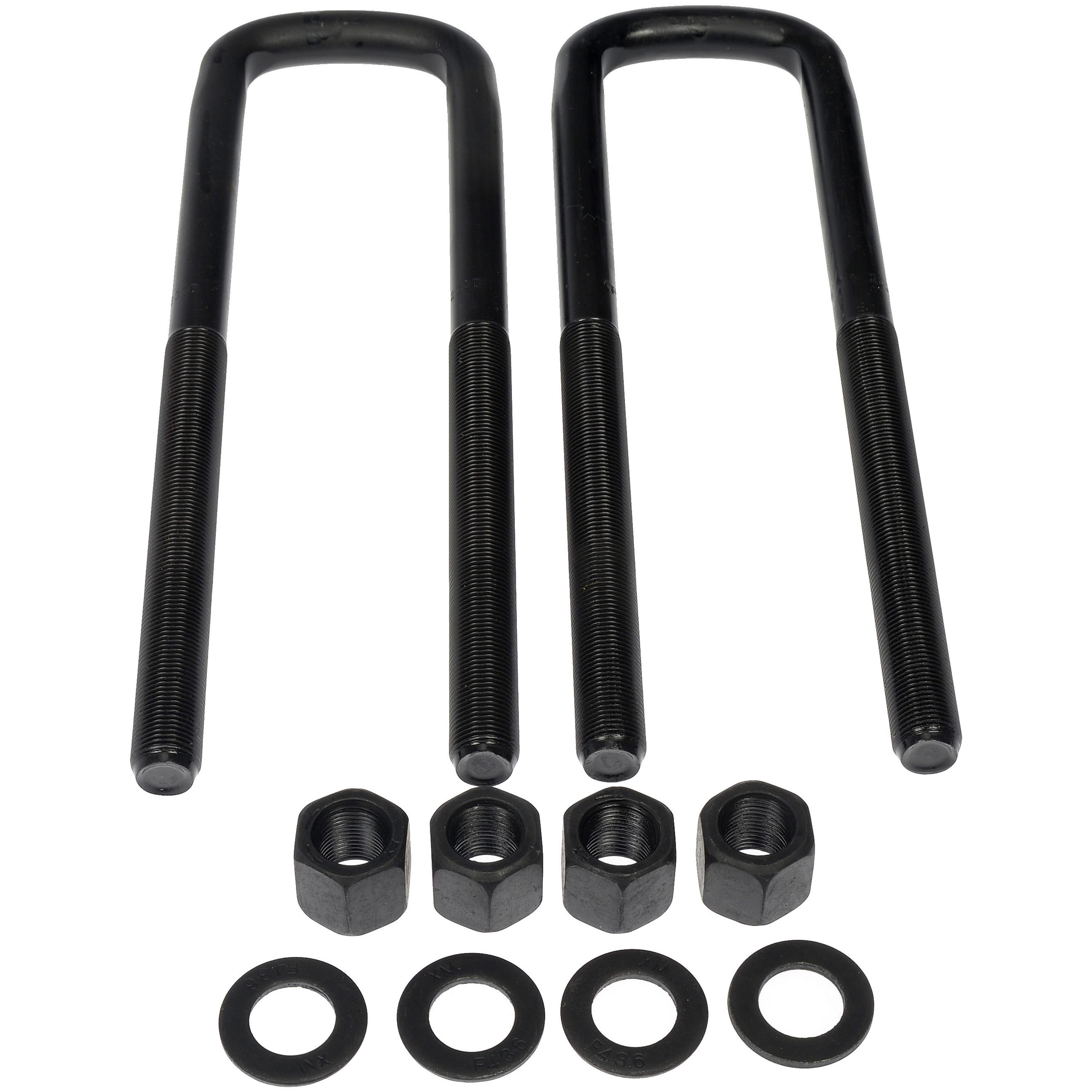 Dorman 929-735 Rear Leaf Spring Axle U-Bolt Kit for Specific Chevrolet / GMC Models, Semi-Gloss Black