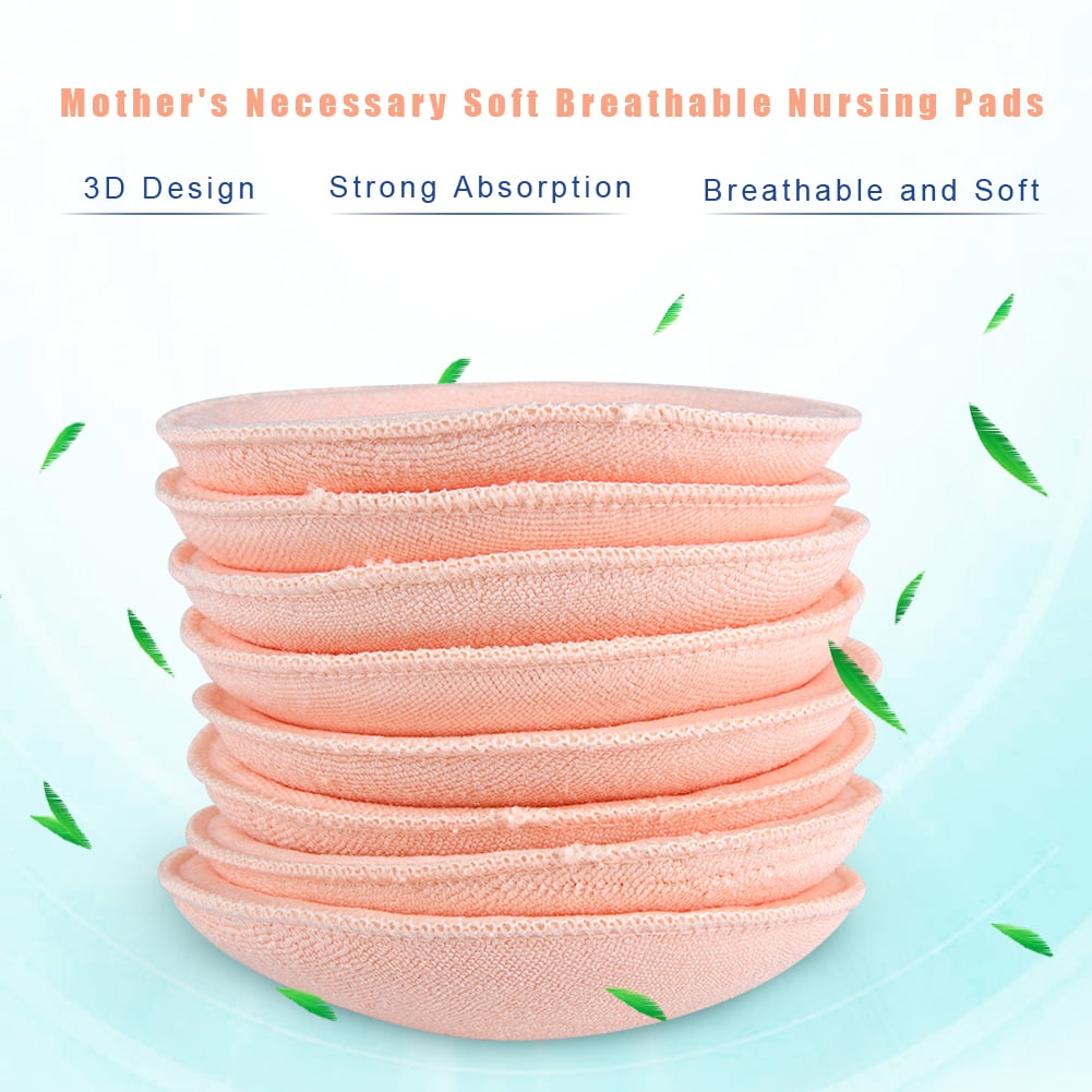 12x White Reusable Breastfeeding Baby Feeding Soft Nursing Pads Washable 