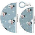 thumbnail image 3 of FMSHPON Christmas Happy Snowman Xmas Christmas Tree Skirt Stand Mat for Holiday Party Decoration Indoor Outdoor 48 inches, 3 of 6