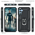 thumbnail image 2 of LEYI for Samsung A 15 5G Case, Cell Phone Cases Galaxy A15 with [2 Pack] Screen Protector, Military-Grade Heavy Duty Cover with Magnetic Ring Stand for A 15 5G, Black, 2 of 7