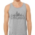 thumbnail image 2 of Skyline Chicago Illinois Tank Top Unisex X-Small Grey, 2 of 5