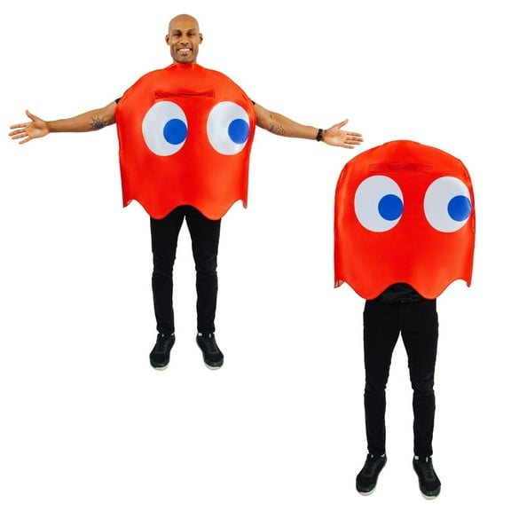 PAC-MAN Ghost BLINKY Adult Costume | One Size Fits Most