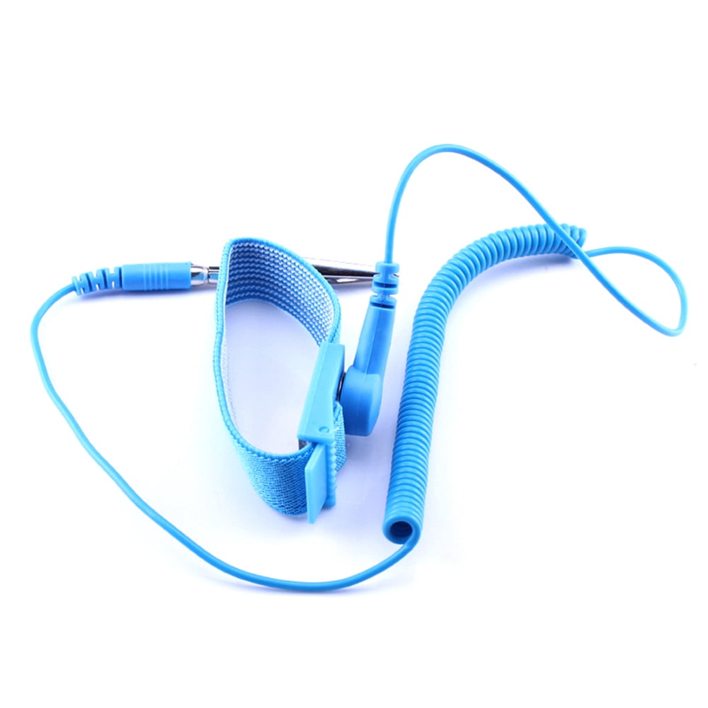 Wired Electrostatic Bracelet Blue Antistatic Cordless Adjustable Wrist