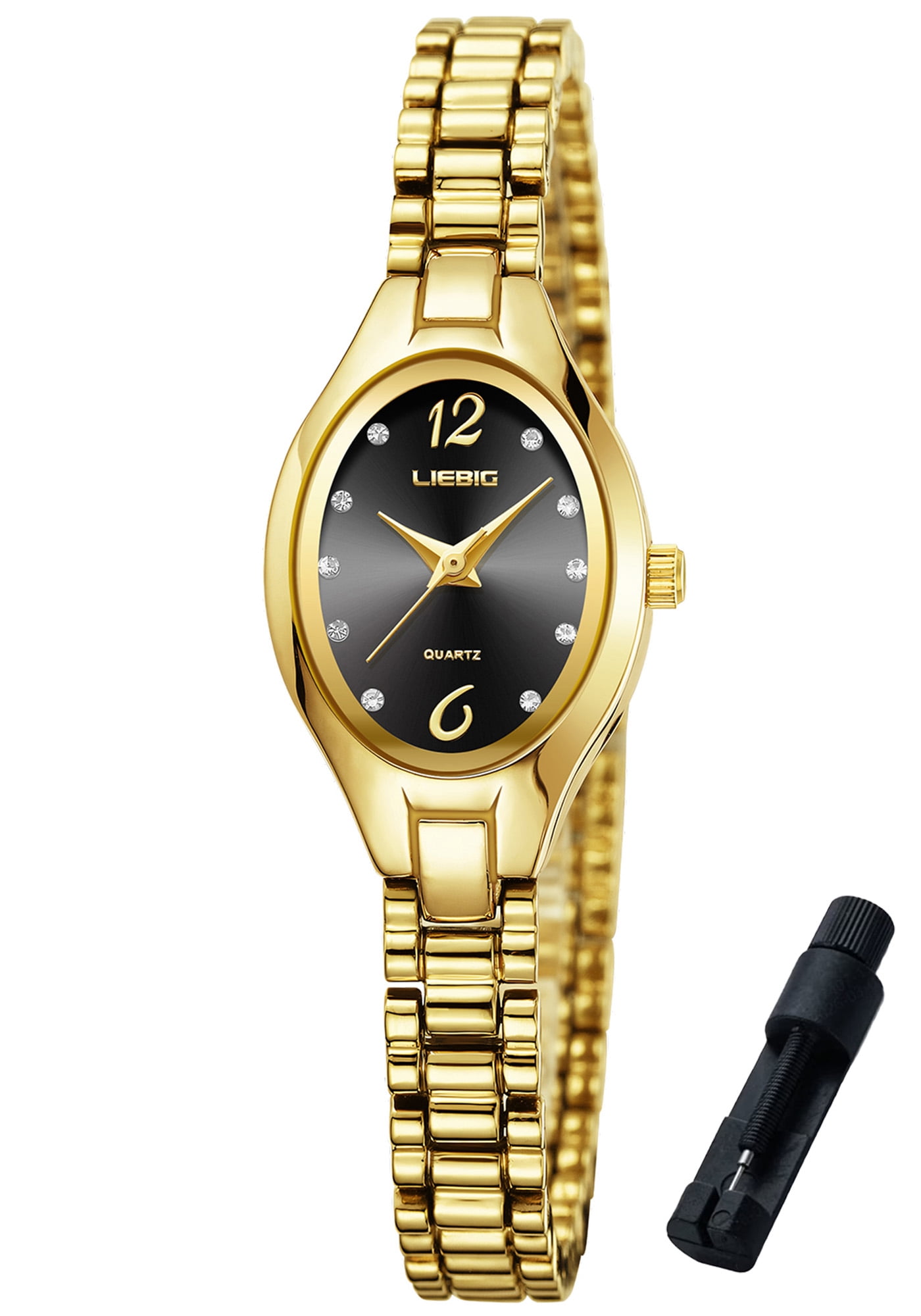 Women\'s Gold Analog Quartz Diamond Waterproof Elegance Petite Bracelet Watch Citizen® Eco™ Ladies main image 2