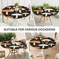 thumbnail image 7 of Colorful Mushroom Plant Black Pattern Round Fitted Tablecloth with Elastic Edge,Dining Table Cover Waterproof,Outdoor Round Tablecloth for Camping,Dining,Indoor and Outdoor, 7 of 7