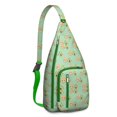 thumbnail image 1 of Cute Avocado Sling Backpack - Playful Kawaii Illustration, Multi-Functional Shoulder Bag, 1 of 4