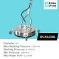 thumbnail image 2 of EDOU 24"" Direct Dual Handle Pressure Washer Surface Cleaner with Wheels | 4,500 PSI, 2 of 11