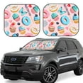 thumbnail image 2 of Bingfone Cupcakes and Donuts Windshield Sun Shade 2-Piece Foldable Car Front Window Sunshade for Most Sedans SUV Truck-Large, 2 of 7