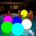 thumbnail image 2 of Pelota inflable luminosa, pelota de playa inflable con luz LED, pelota de playa inflable con luz, diseño a prueba de futuro, 2 of 5