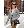 thumbnail image 2 of Women’s Cable Knit Cardigan Sweater Button Down V Neck Long Sleeve Soft Lightweight Knit Open Front Casual Fall Outerwear with Pockets, 2 of 7