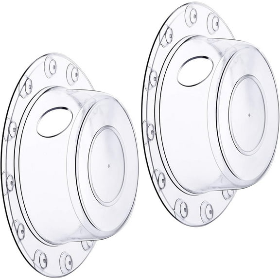 2 Pack Bathtub Stoppers Bathtub Overflow Drain Cover 6.1 Inch Transparent PVC Bath Stoppers Overflow Drain Cover Plug for Deep Water Abysmal Bath