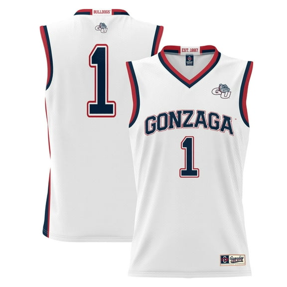 Youth GameDay Greats White #1 Gonzaga Bulldogs Lightweight Basketball Jersey