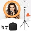 Professional Selfie Ring Light Set, iMountek 18" Dimmable LED Ring Light with Tripod Phone Holder Carrying Bag