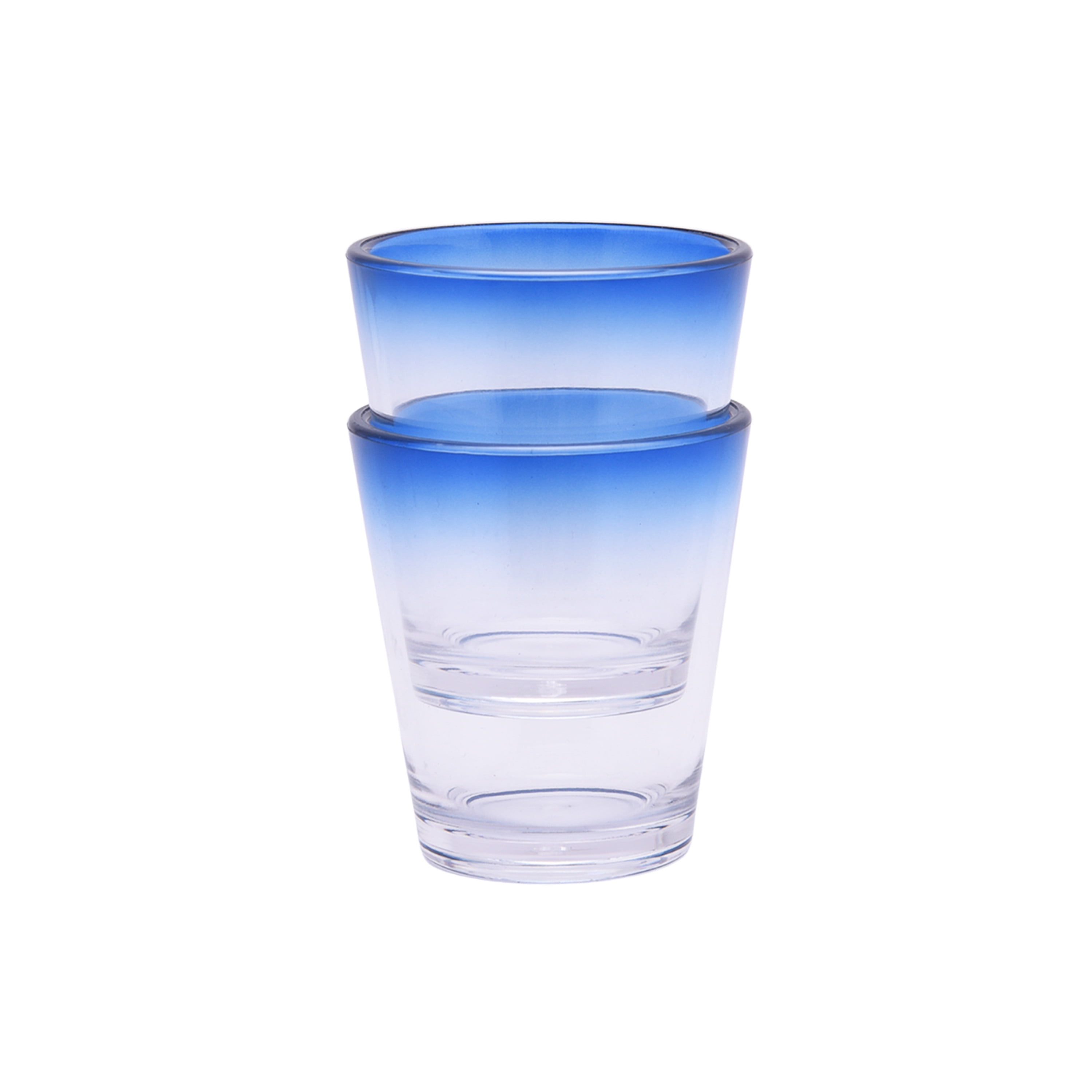 Mainstays 2-Ounce Acrylic Blue Rim Shot Glass