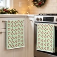 thumbnail image 5 of Green Christmas Patterns Hand Towels Set of 2, Soft Absorbent Decorative Holiday Towels, Xmas Seasonal Towel for Bathroom Kitchen Home Decoration & Gift,23.6x15.7in, 5 of 7