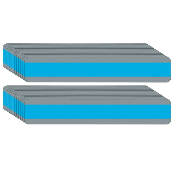 Ashley Productions Double Wide Sentence Strip Reading Guide, 1-1/4" x 7-1/4", Blue, Pack of 24