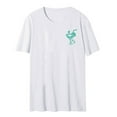 thumbnail image 3 of Womens T Shirts Beach Summer Coconut Tree Vacation Crew Neck Short Sleeve Refreshing Breathable Resistant Daily White Workout Tops Sizes L, 3 of 3
