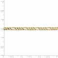 thumbnail image 4 of Leslie's Real 10kt Yellow Gold 4mm Concave Figaro Chain Chain Bracelet; 7 inch; for Adults and Teens; for Women and Men, 4 of 4