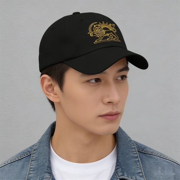 Persian Iran Baseball Cap Embroidered Flag Colors Cotton Adjustable Strap Unisex Dad Hat Snapback for Men Women Everyday Cultural Pride