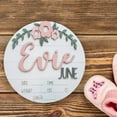 Farfi Birth Announcement Plaque Engraved Ornamental Cute Baby Name Reveal Sign Keepsake for