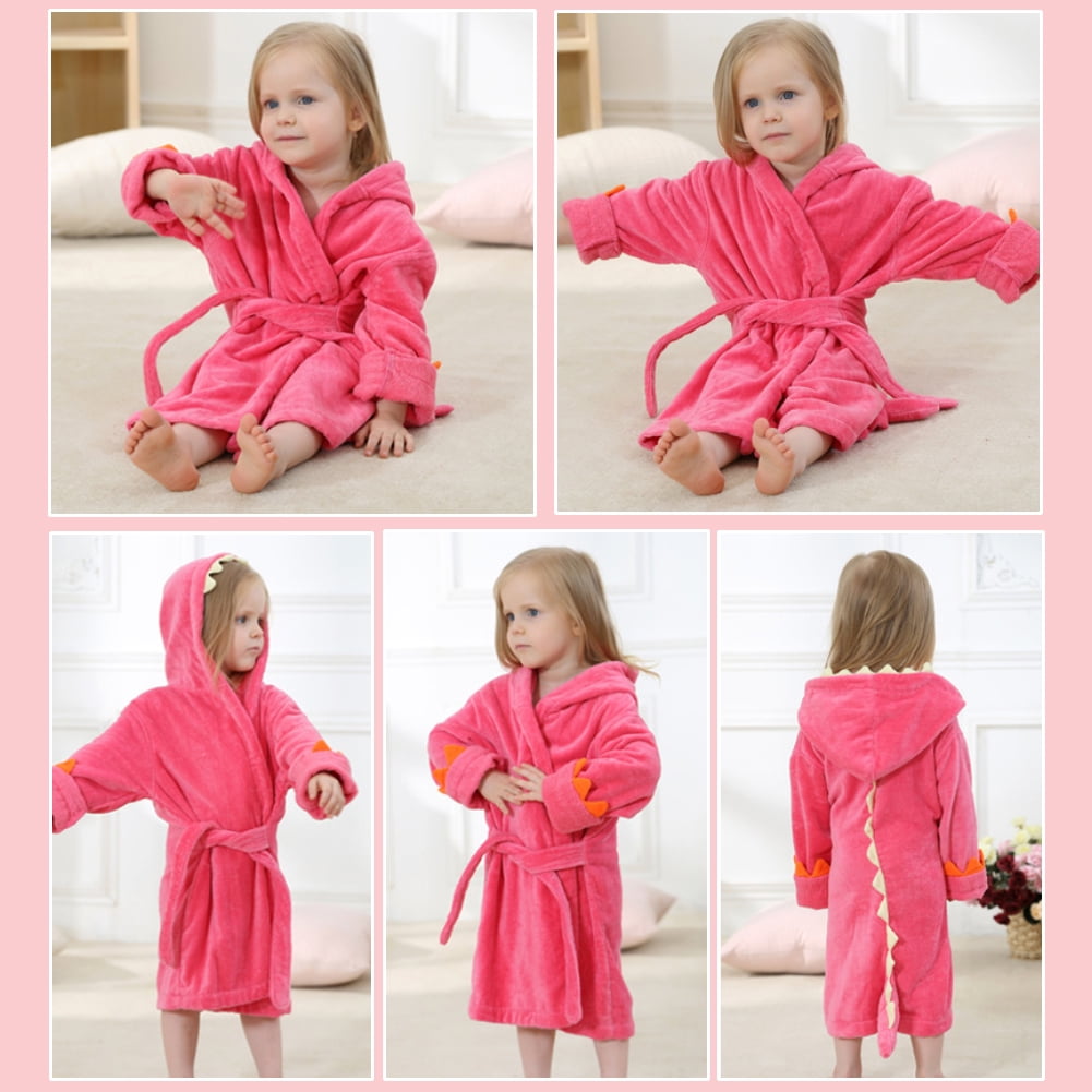girls dinosaur dressing gown