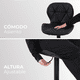 thumbnail image 5 of Sillas de Bar y Barra de Cocina de Acabado Moderno con Respaldo y Reposapies de Altura Ajustable - Bancos Giratorios para Bar con Asiento Acolchado Diseño Elegante Set 2 Sillas, 5 of 6