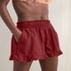 thumbnail image 3 of Pantalones cortos de cintura alta sueltos de pierna ancha informales de color sólido a la moda para mujer Fridja  fhjkhfk458900, 3 of 5
