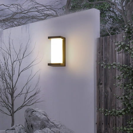 

Gzztg Outdoor Decorations Lights Outdoor &Indoor Wall Sconce Ip65 Waterproof Led Wall Lighting Fixture Black Exterior Waterproof Porch Aluminum Wall Mounted Sconces